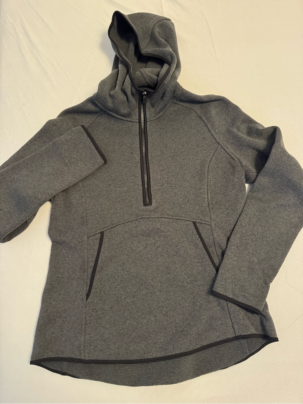 lululemon athletica Gray Half-Zip Hooded Pullover